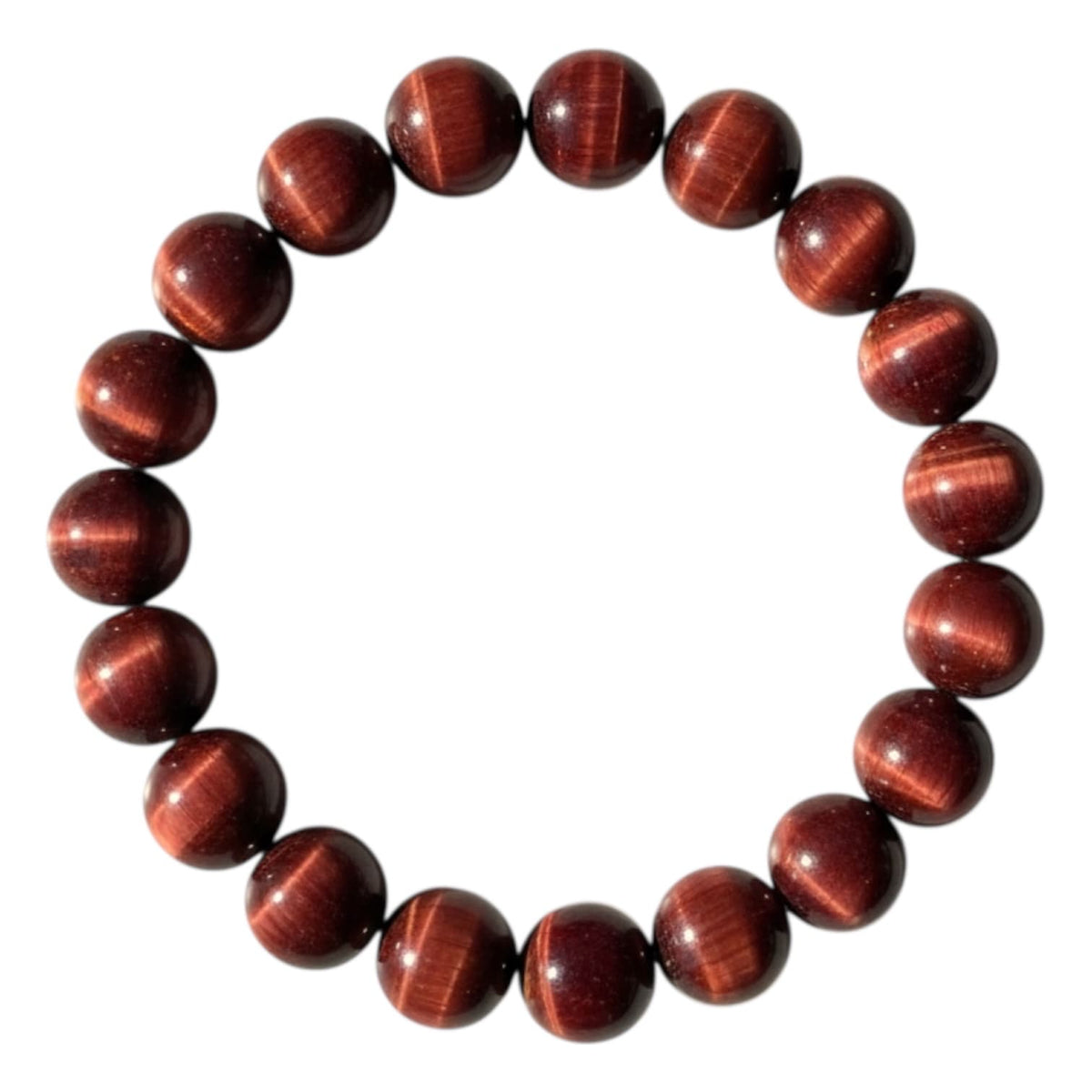 Rotes Tigerauge Kugelarmband - Rote Magie CrystalScents