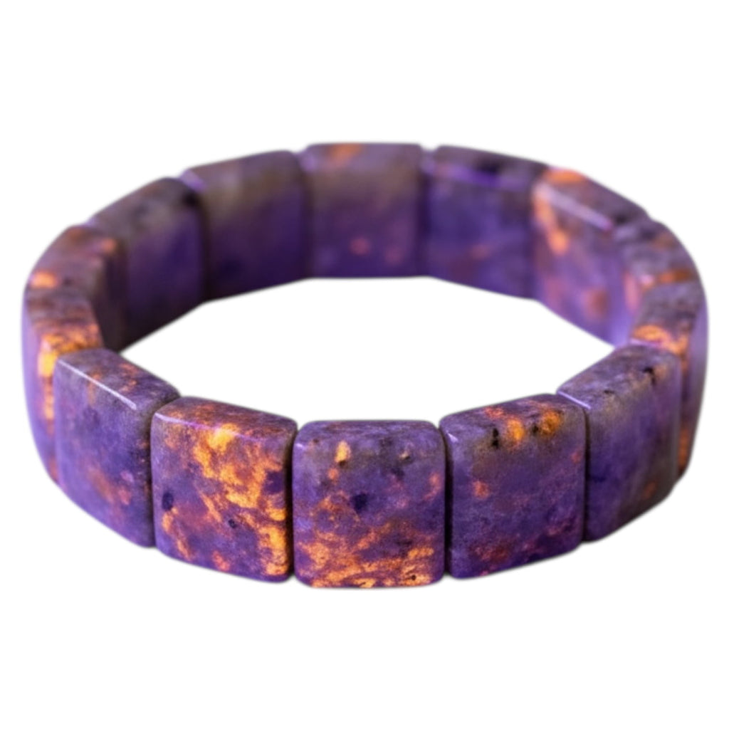 Flammenstein Yooperlite Armband - Fokus & Wirkung CrystalScents