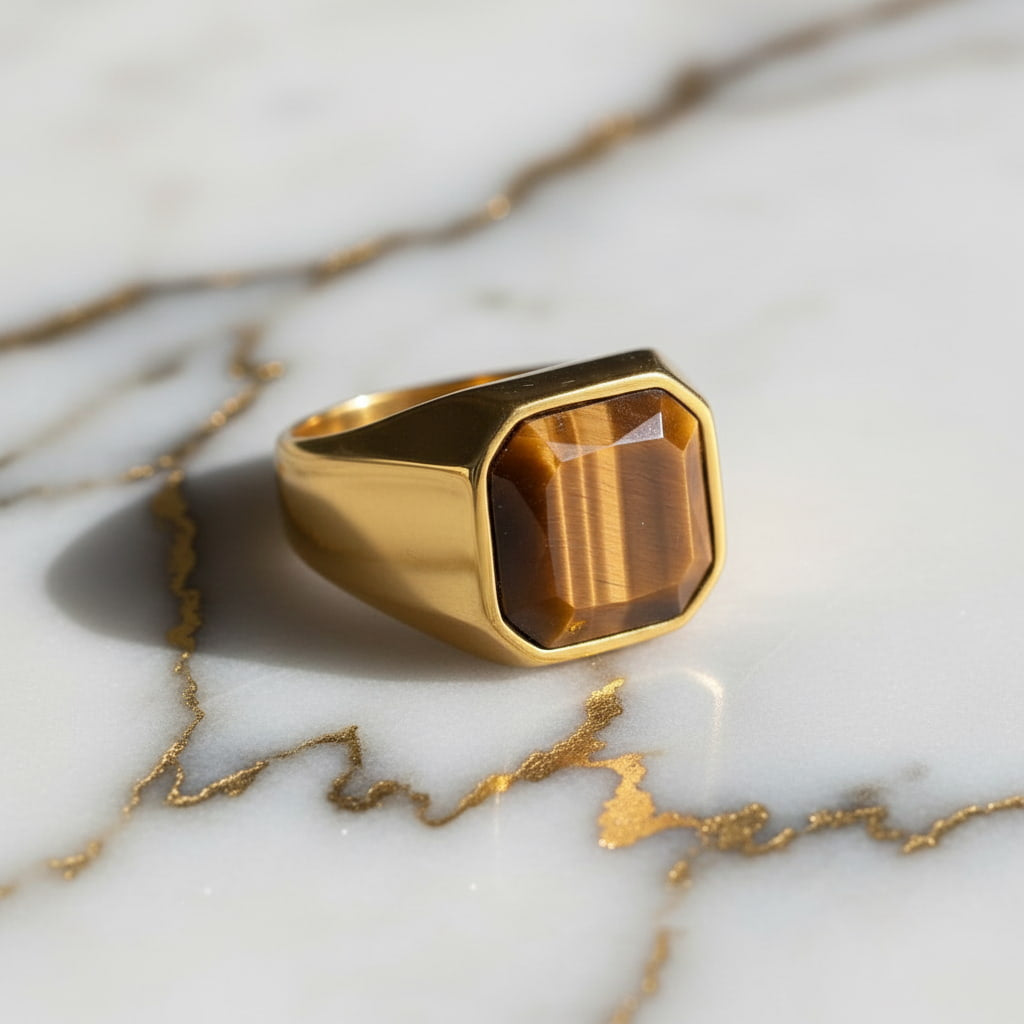Tigerauge Ring - Kraftvolle Akzente CrystalScents