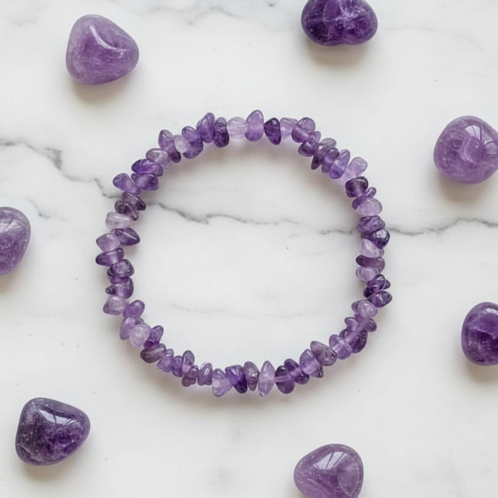 Amethyst Splitterarmband - Harmonie, Balance & Energie CrystalScents