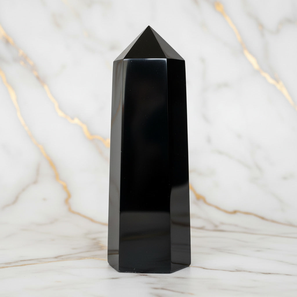 Großer Obsidian Obelisk – Schutzstein für mehr Klarheit CrystalScents