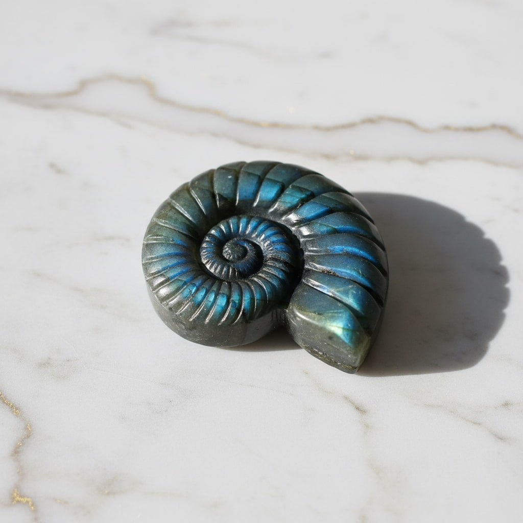 Labradorit Nautilus – Verbindung von Natur & Eleganz CrystalScents