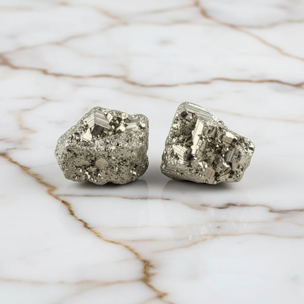 Pyrit Cluster – Glänzendes Naturstück CrystalScents