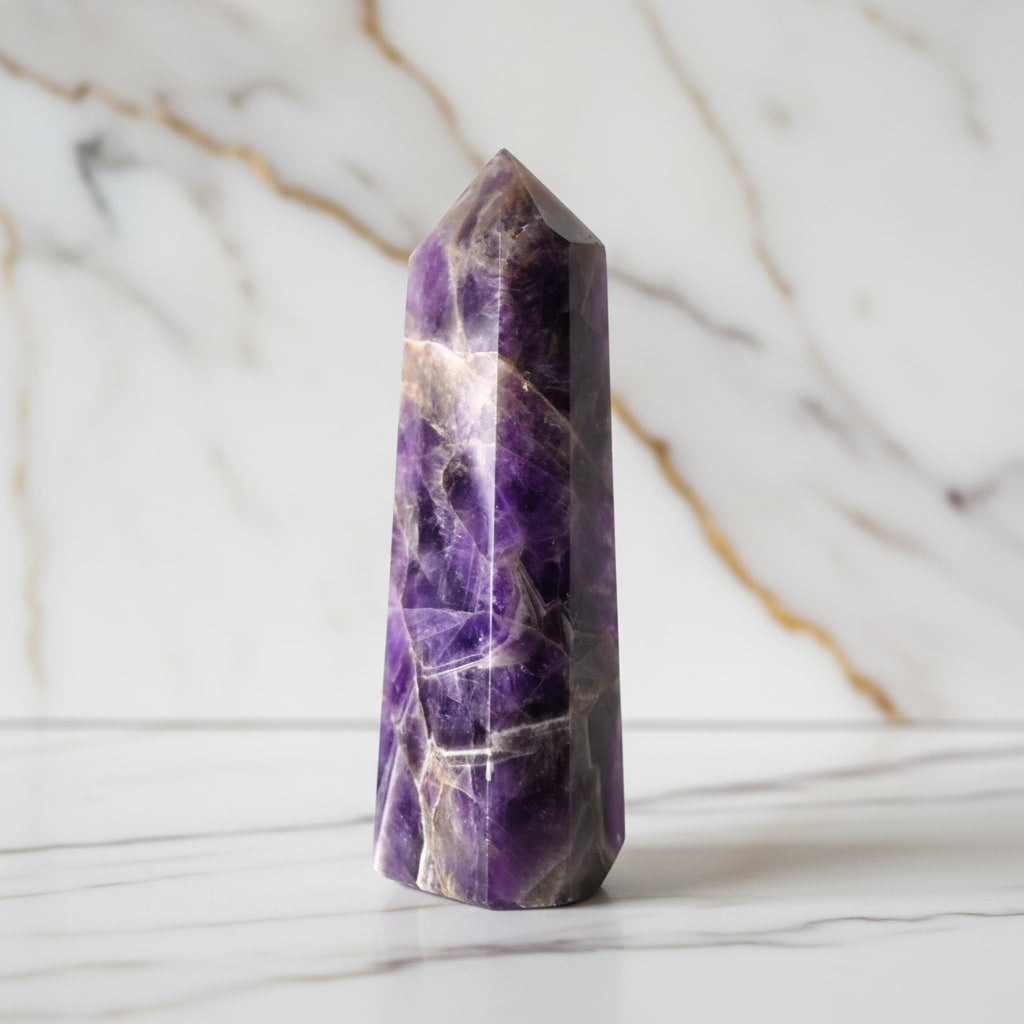Amethyst Obelisk – Eleganz, Fokus & Harmonie CrystalScents