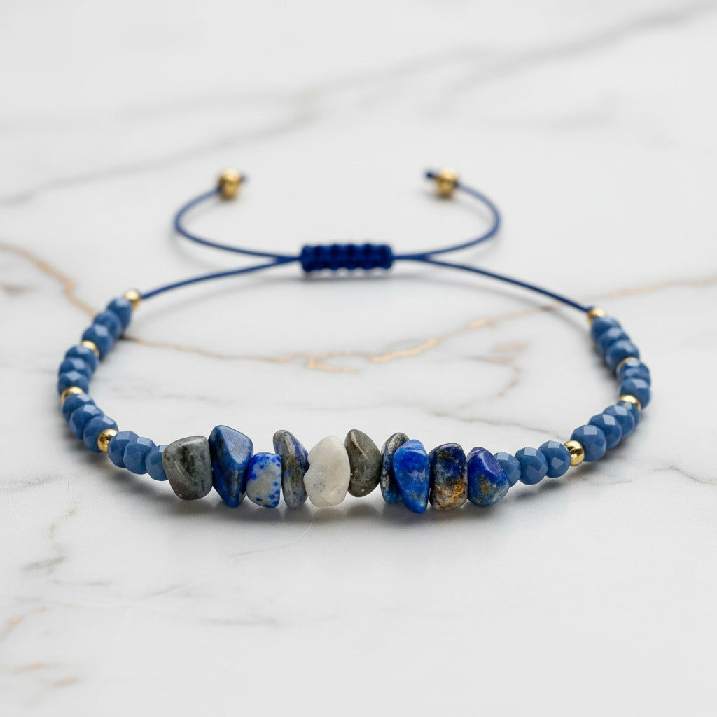 Lapislazuli Schutzarmband - Fokus & Intuition CrystalScents
