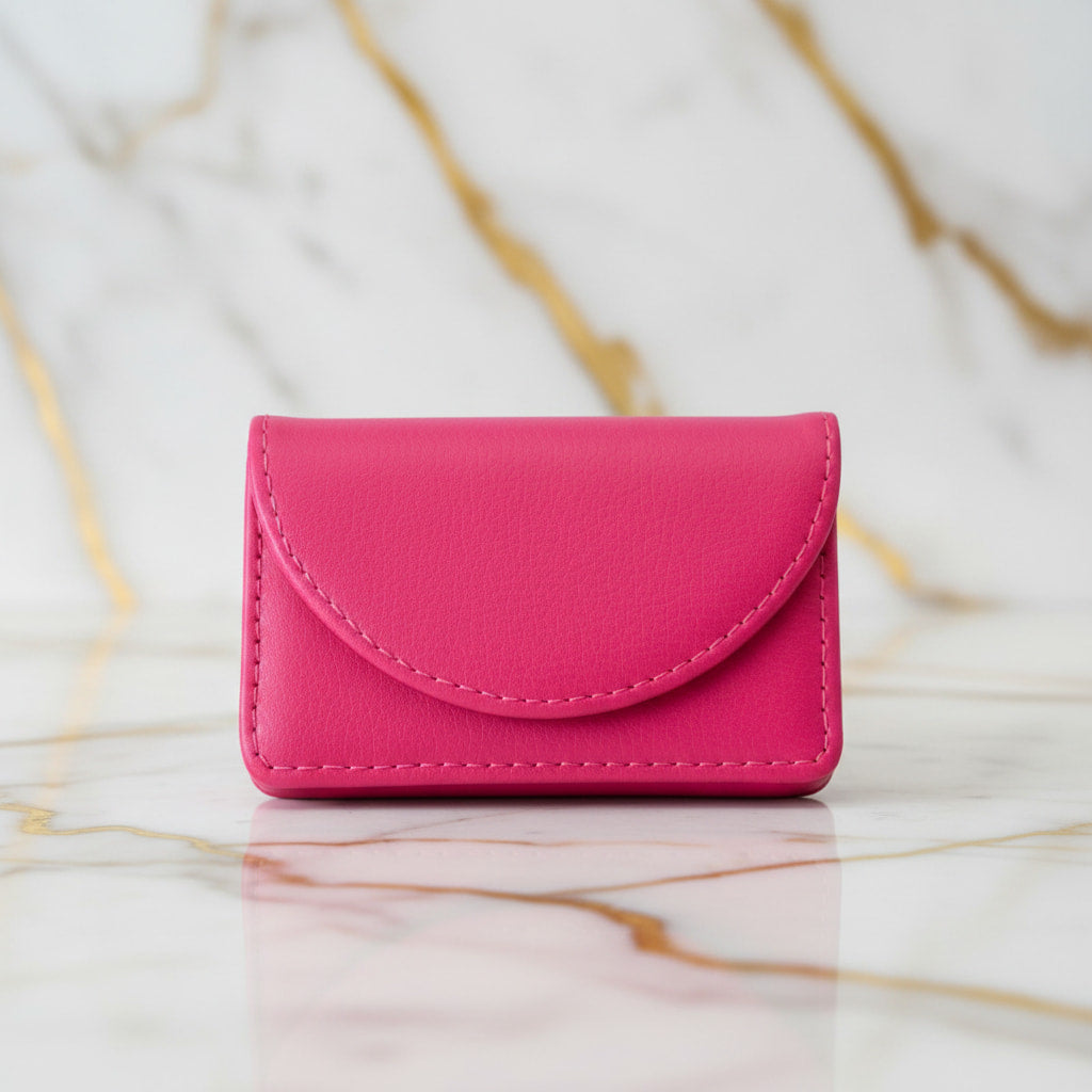 Visitenkartenetui Kunstleder Pink – Hochwertiges Etui fürs Business CrystalScents