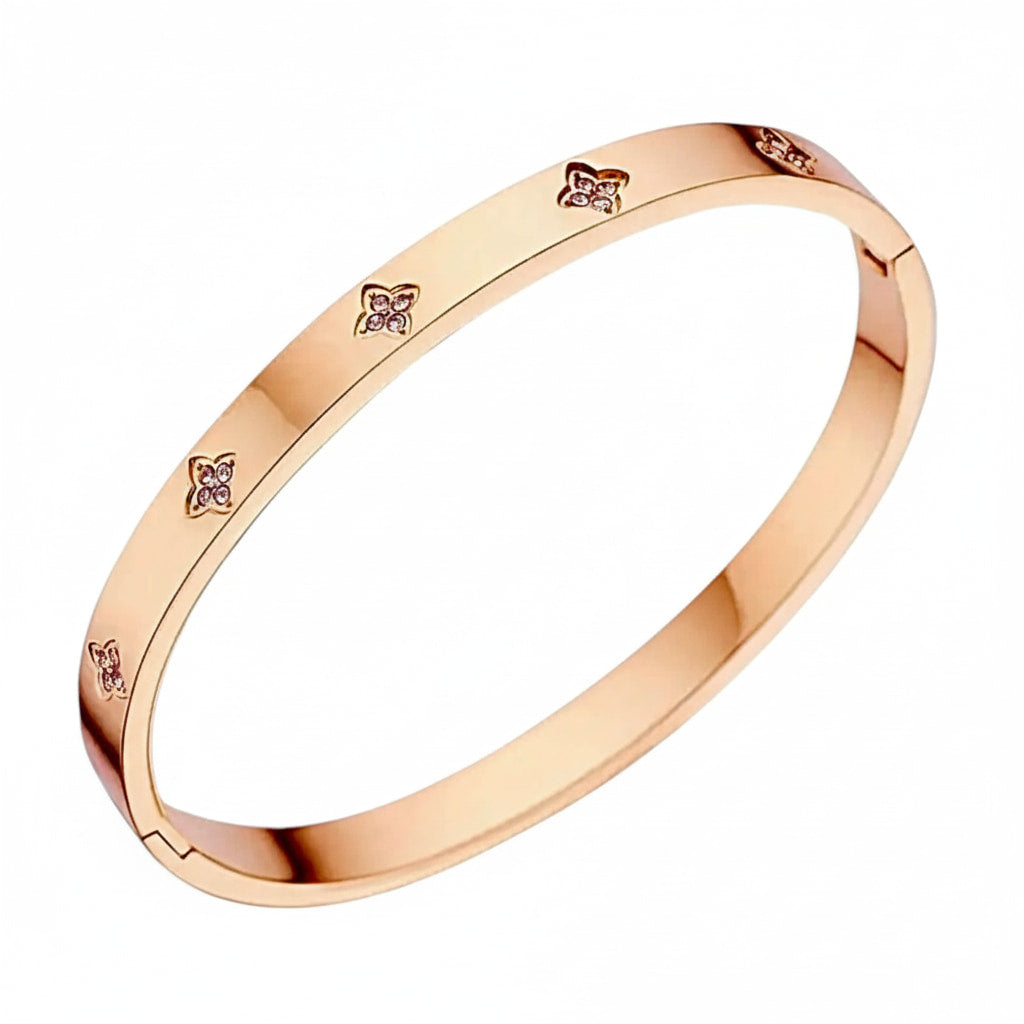 Armband - Rosegold mit funkelnden Blüten CrystalScents