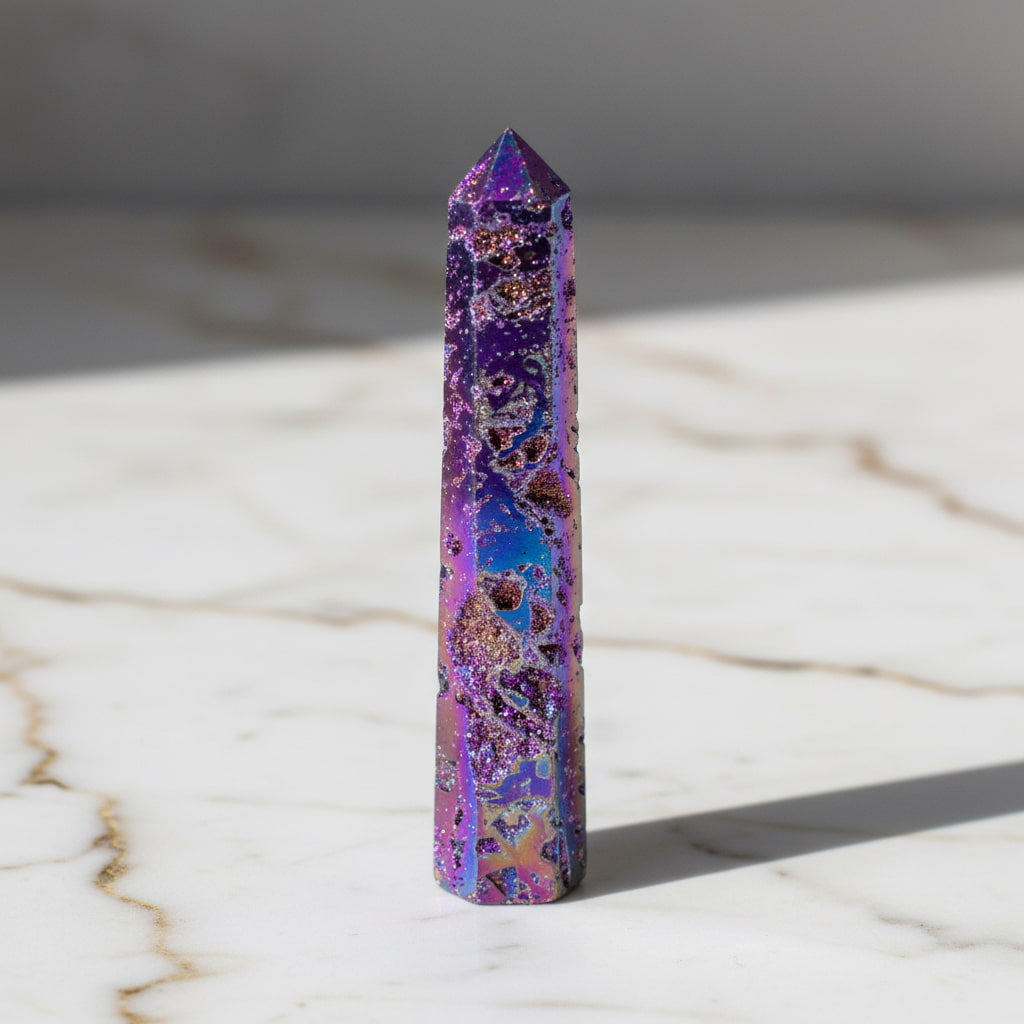 Sphalerit Obelisk - Violette Aura CrystalScents