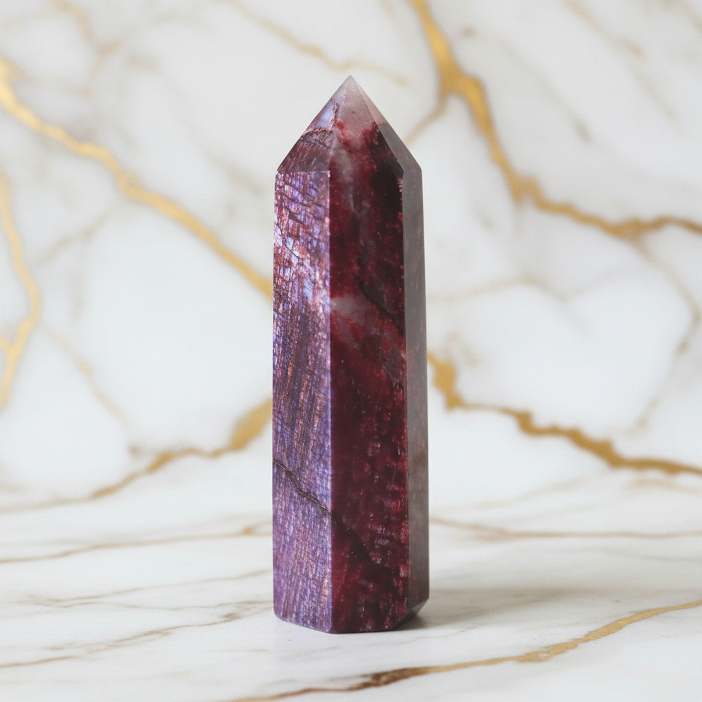 Roter Mondstein Obelisk - Schimmernd & Stark CrystalScents