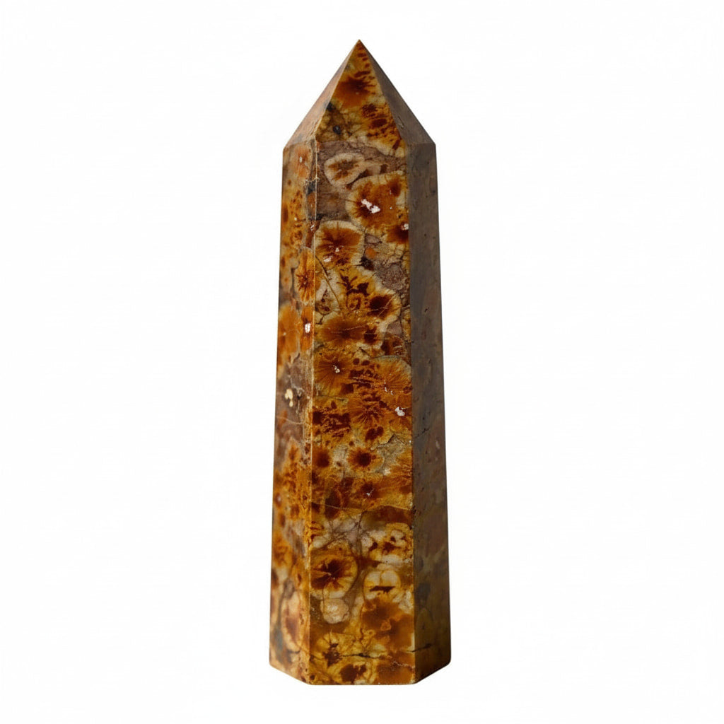 Blumenjaspis Obelisk - Blühende Urzeit CrystalScents
