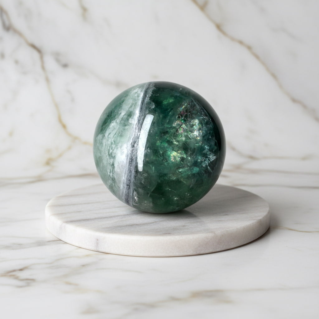 Fluorit Kugel – Magisches Naturwunder CrystalScents
