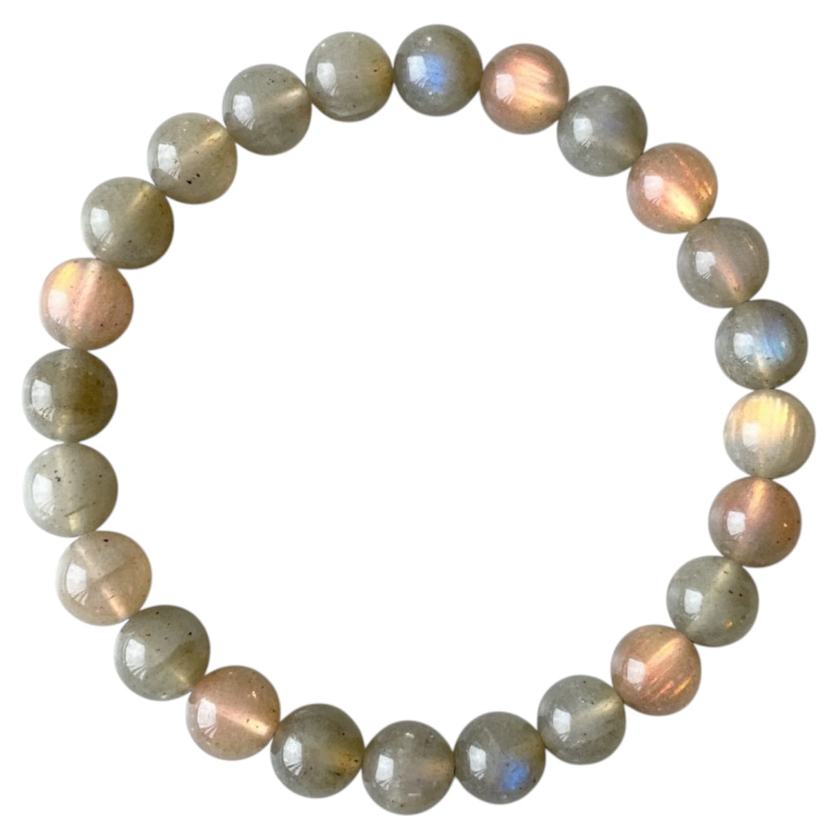 Labradorit Sunset Kugelarmband – Schmuckstück mit Farbspiel CrystalScents