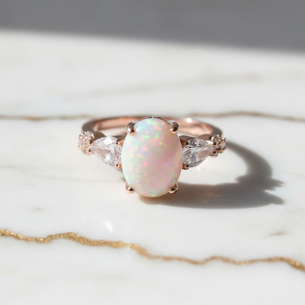 Opal Ring - Funkelndes Farbspiel CrystalScents