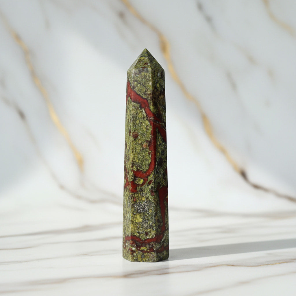 Unakait Obelisk – Kraft & Erdung CrystalScents