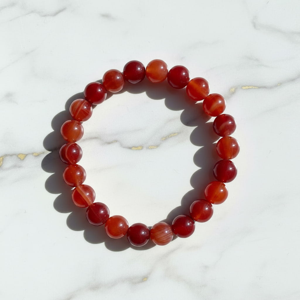Karneol Kugelarmband – Lebensfreude & innere Stärke CrystalScents