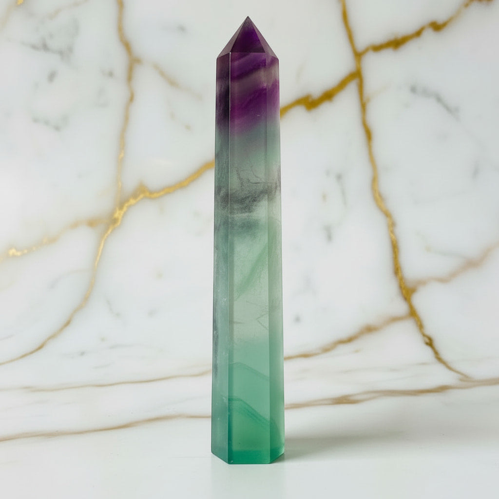 Fluorit Obelisk – Highlight in kräftigen Farbtönen CrystalScents