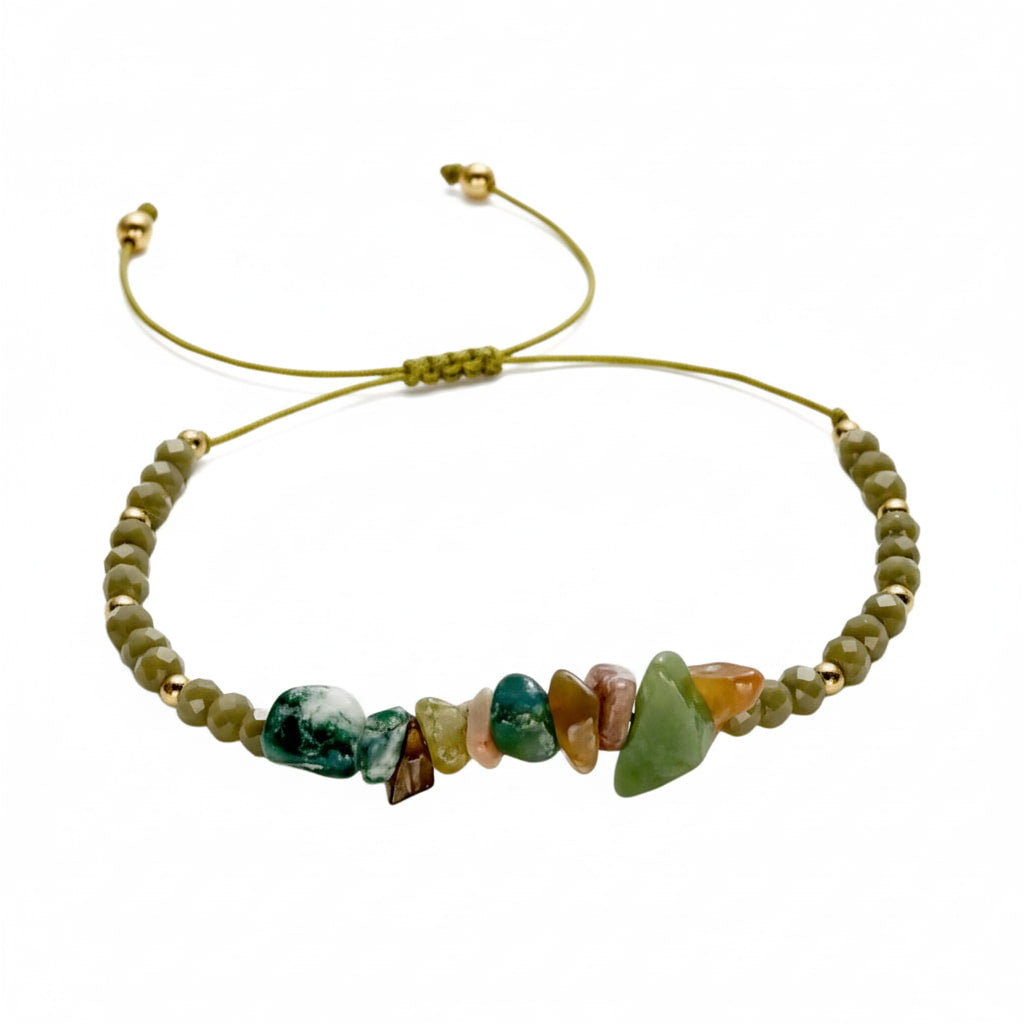 Moosachat Schutzarmband – Harmonie & Sicherheit CrystalScents