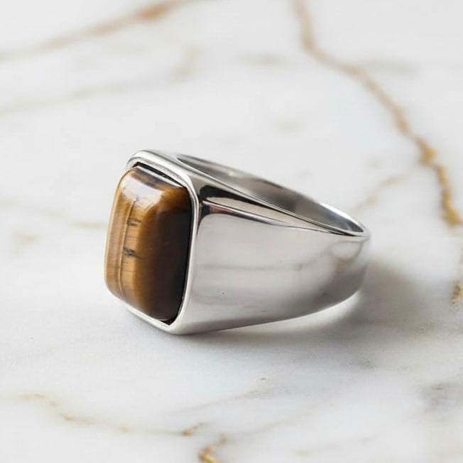 Tigerauge Ring - Modern & Kraftvoll CrystalScents