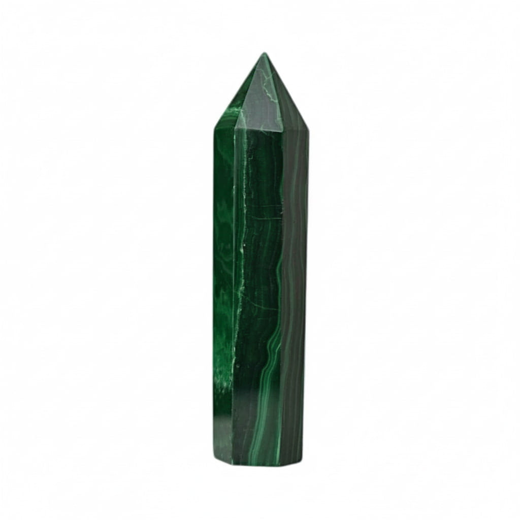 Malachit Obelisk – Unikat mit faszinierender Maserung CrystalScents