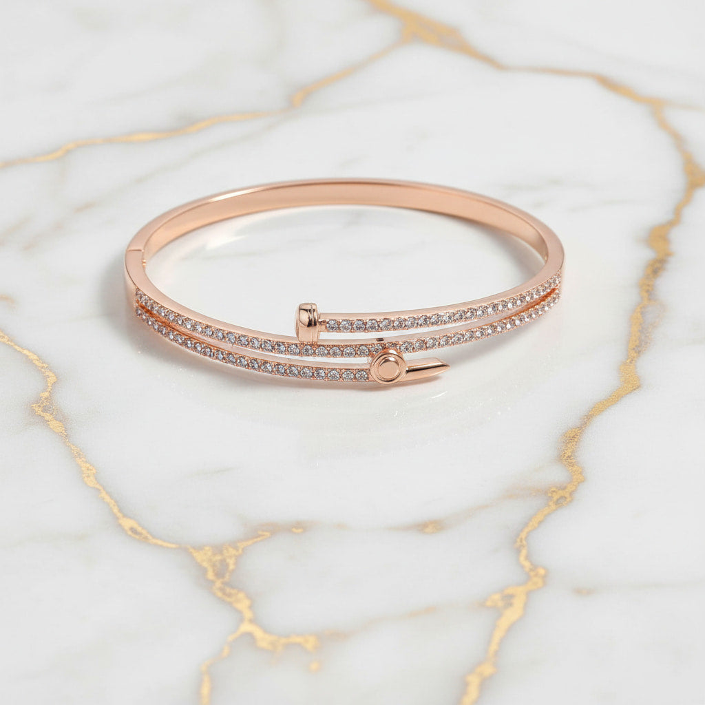 Armband Roségold – Funkelndes Nagel Design CrystalScents