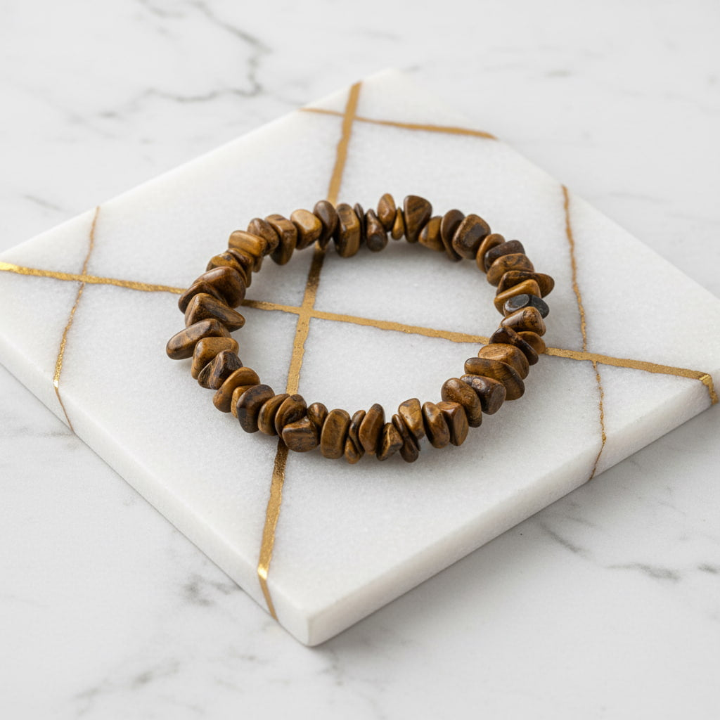 Tigerauge Splitterarmband - Erdung & Kraft CrystalScents