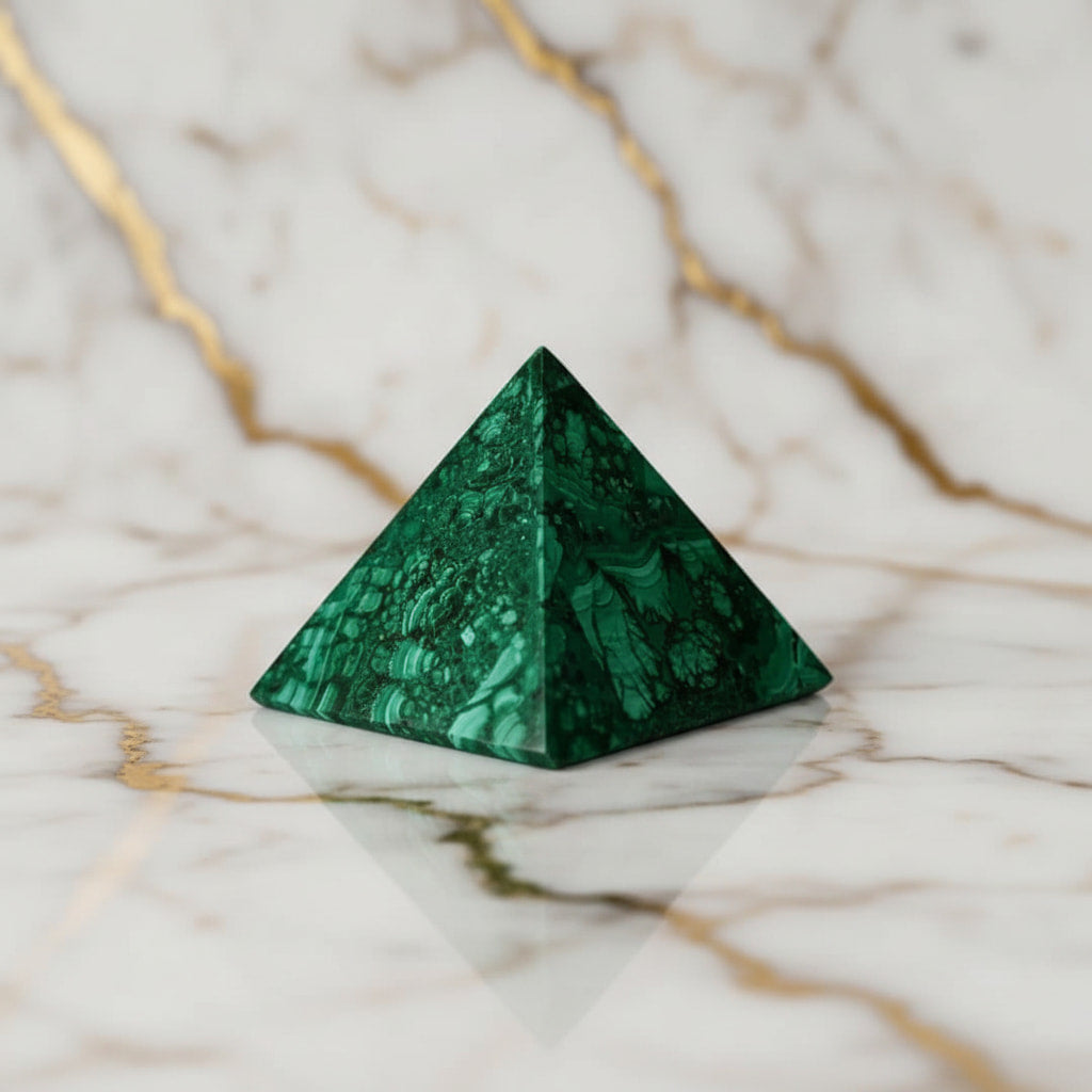 Malachit Pyramide – Schutzstein & Energie CrystalScents