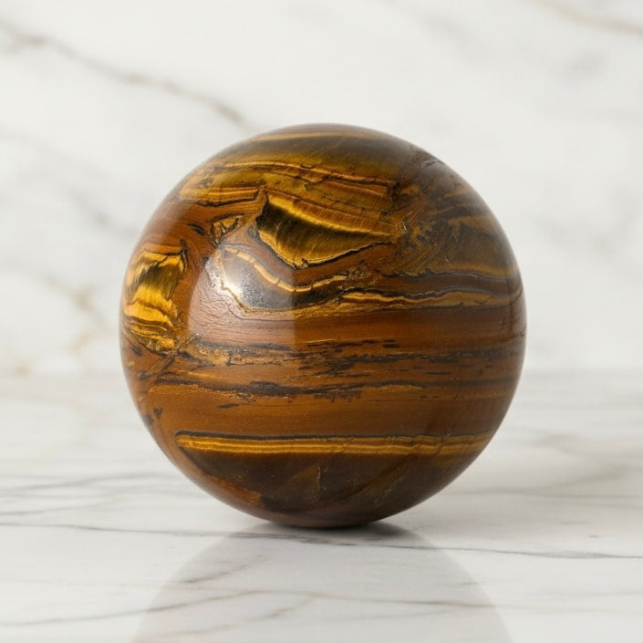 Tigerauge Kugel – Natürliche Kraftquelle CrystalScents
