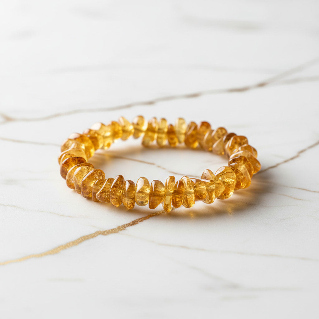 Citrin Splitterarmband - Lebensfreude & Energie CrystalScents