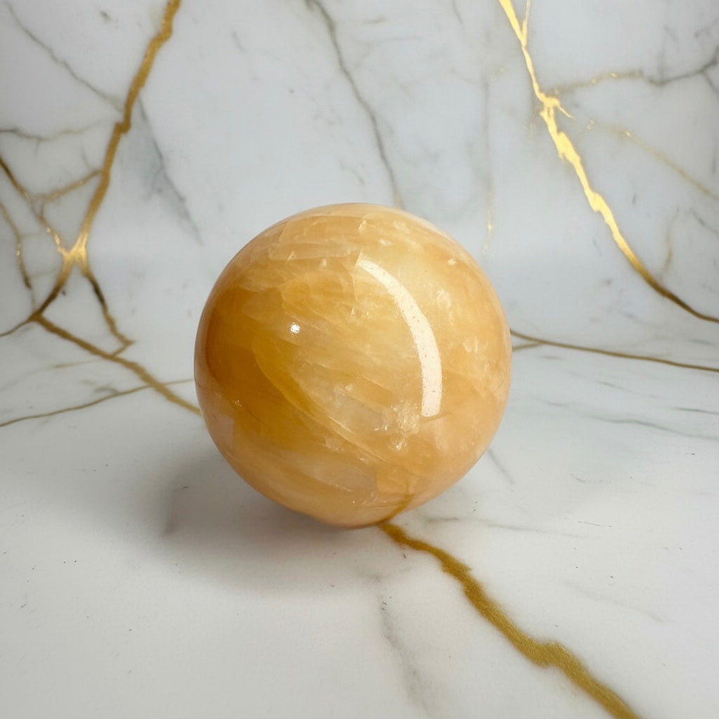 Calcit Kugel - Wärme & Kraft CrystalScents