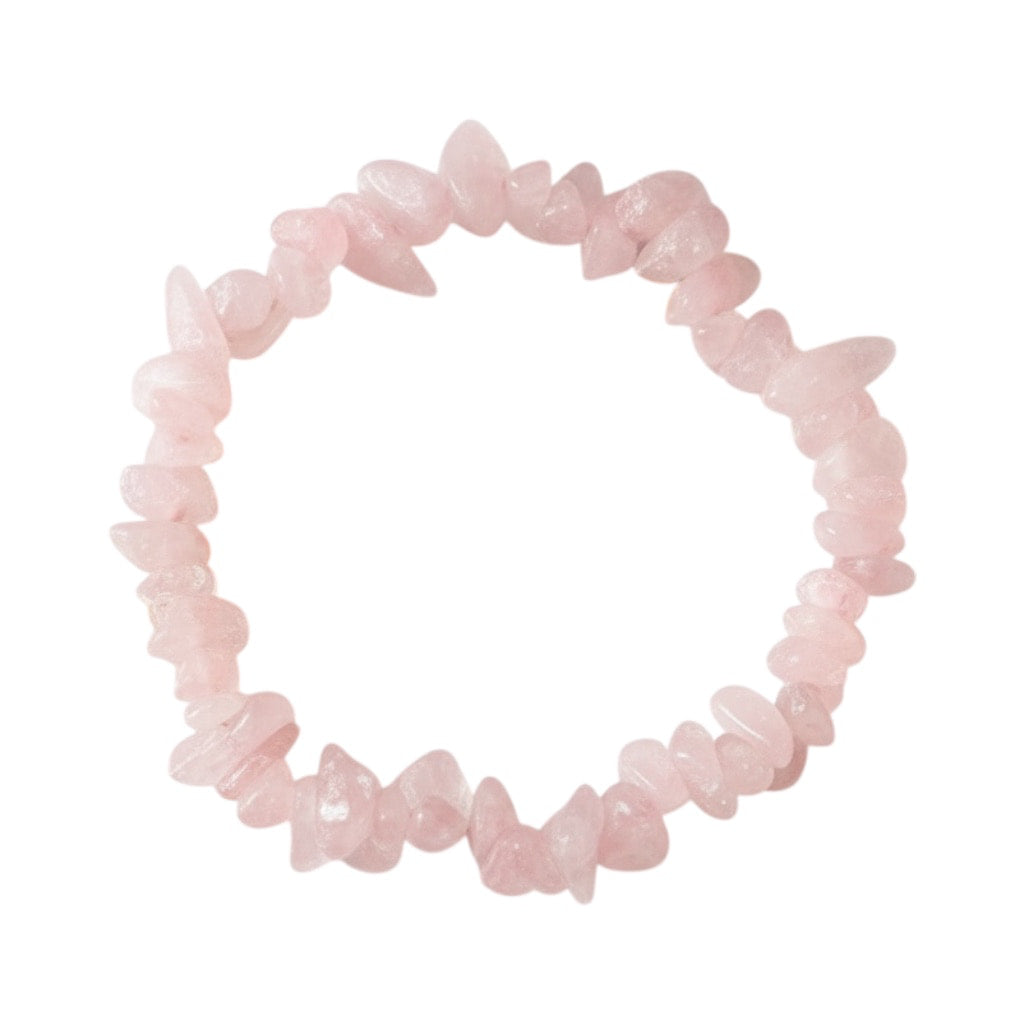 Rosenquarz Splitterarmband – Herzensfreude & Harmonie CrystalScents