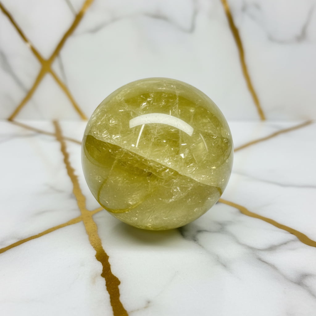 Citrin Kugel - Wärme & Sonne CrystalScents