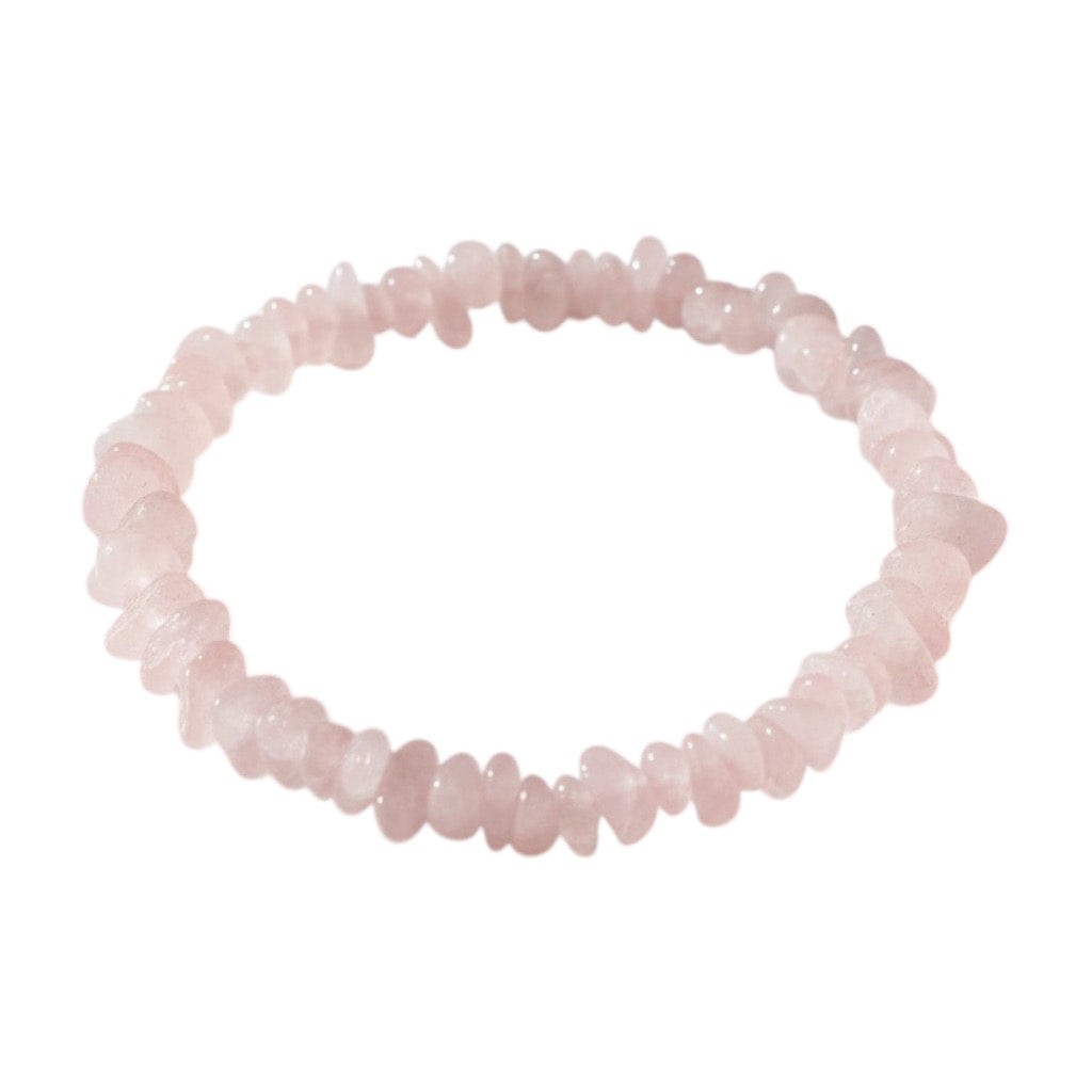 Rosenquarz Splitterarmband – Herzensfreude & Harmonie CrystalScents