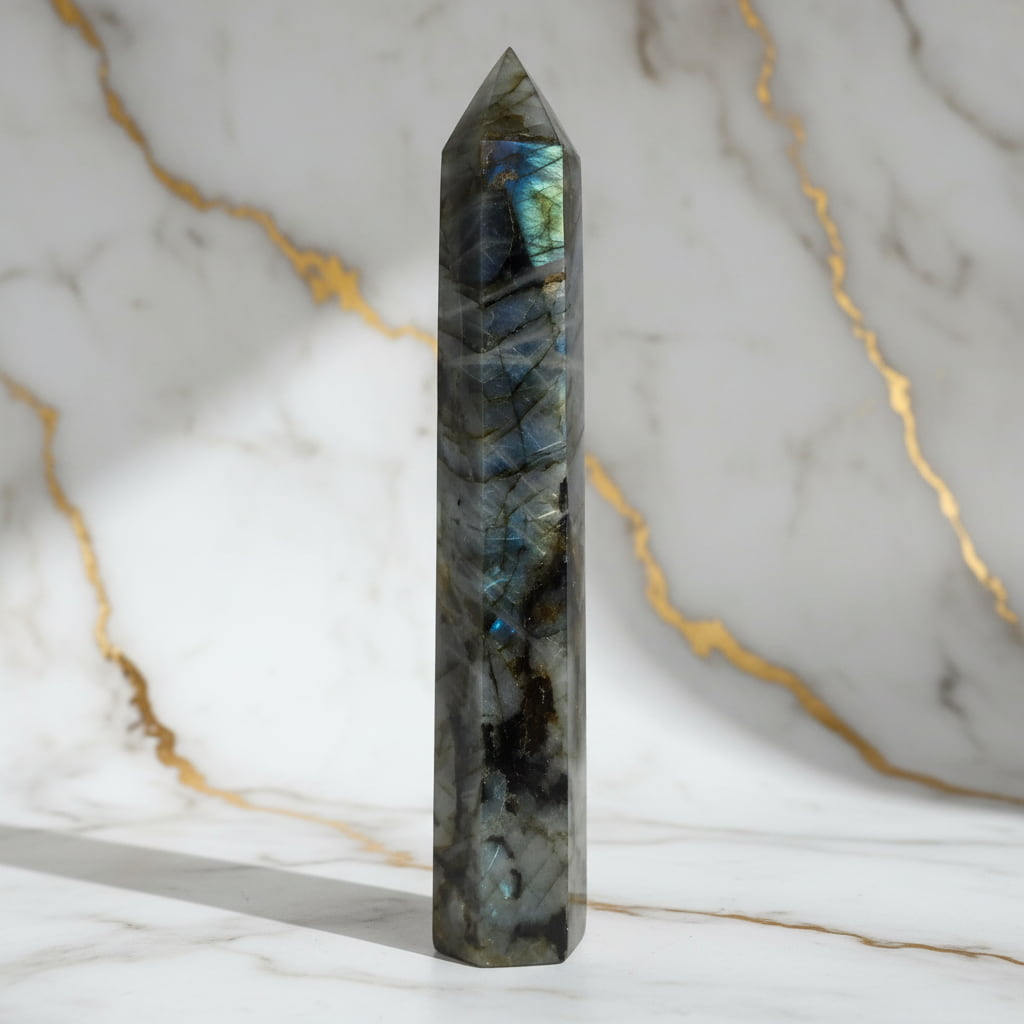 Labradorit Obelisk – Inspiration & Selbstvertrauen CrystalScents
