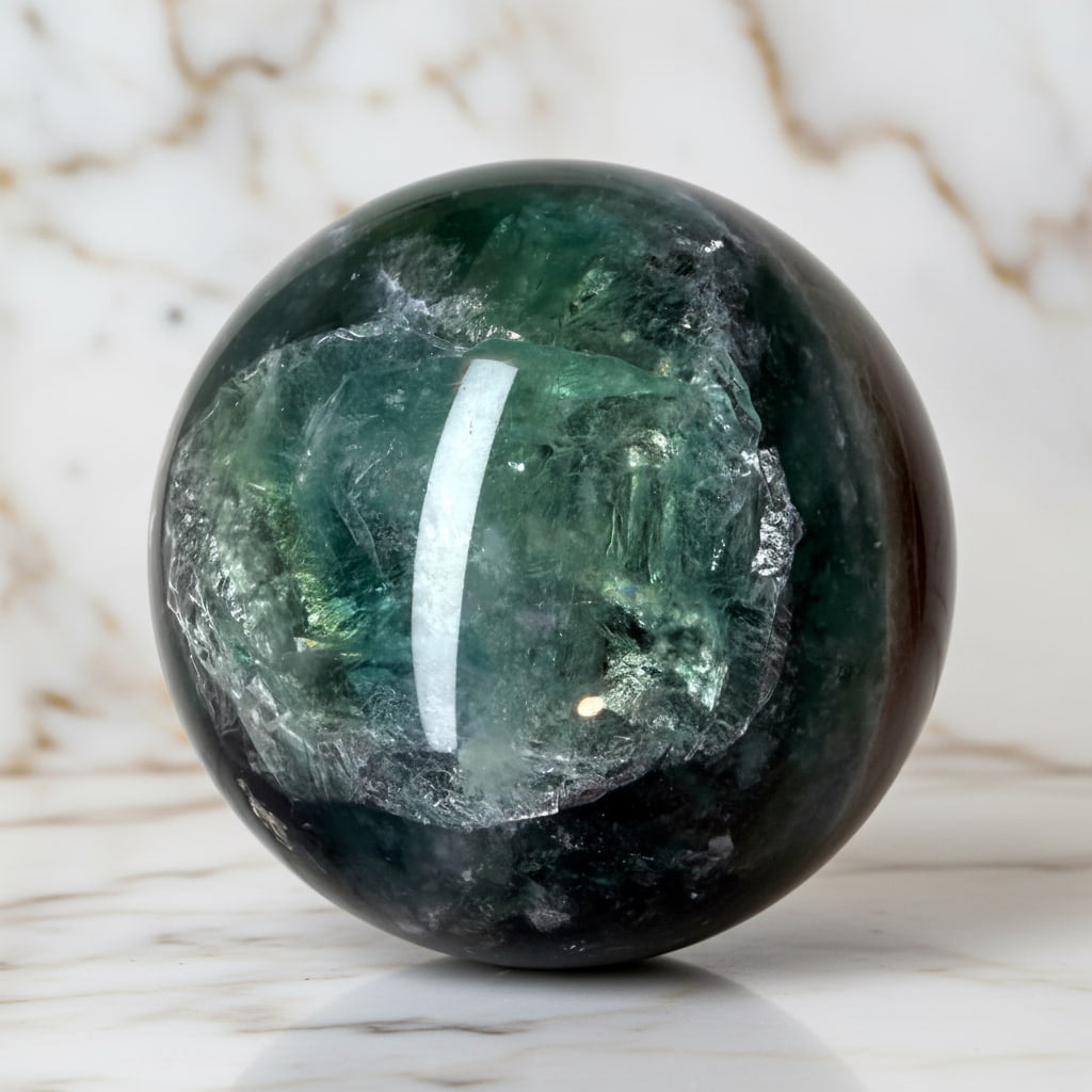 Fluorit Kugel – Kunstwerk der Natur CrystalScents