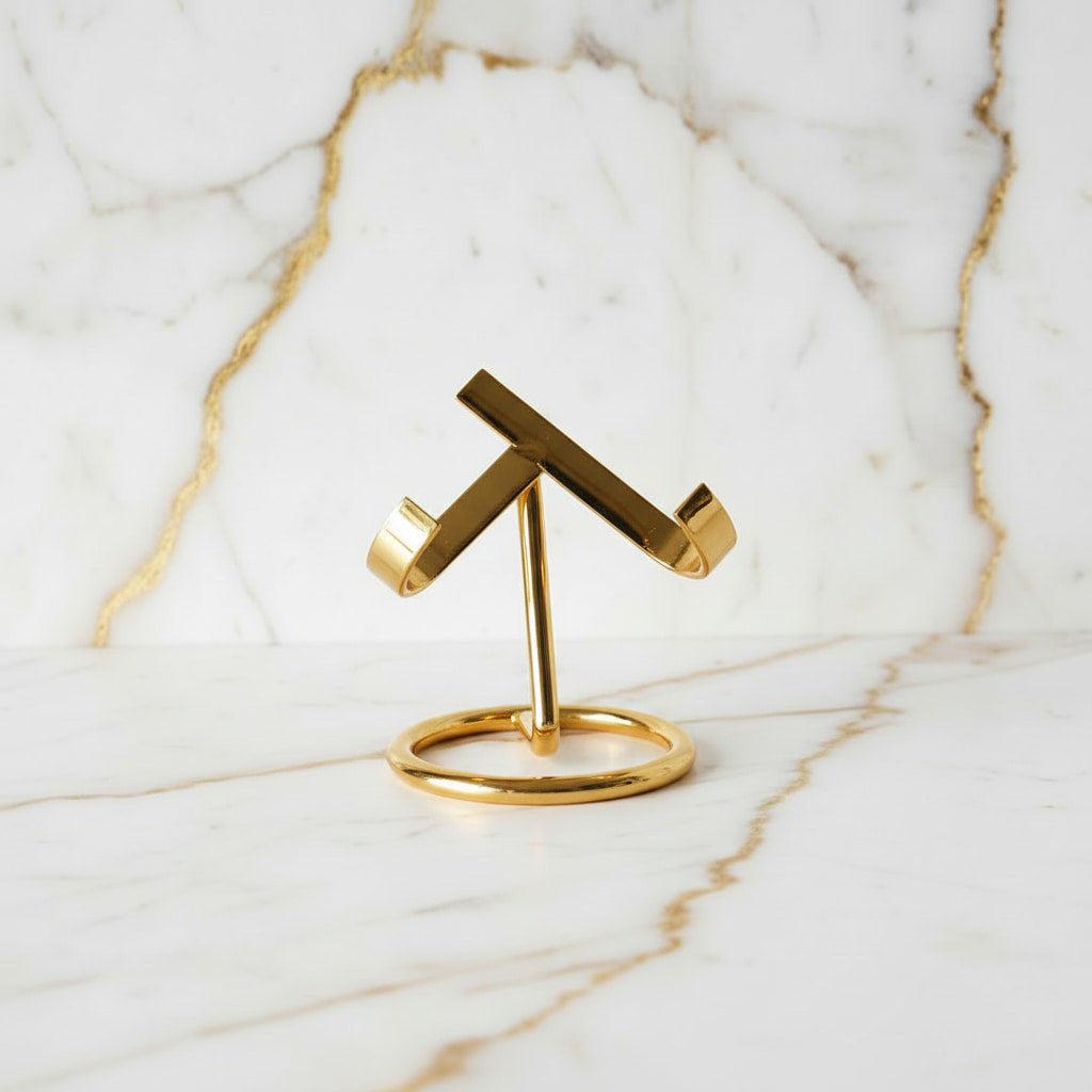 Kristallhalter Gold – Präsentation für deine Kristalle CrystalScents