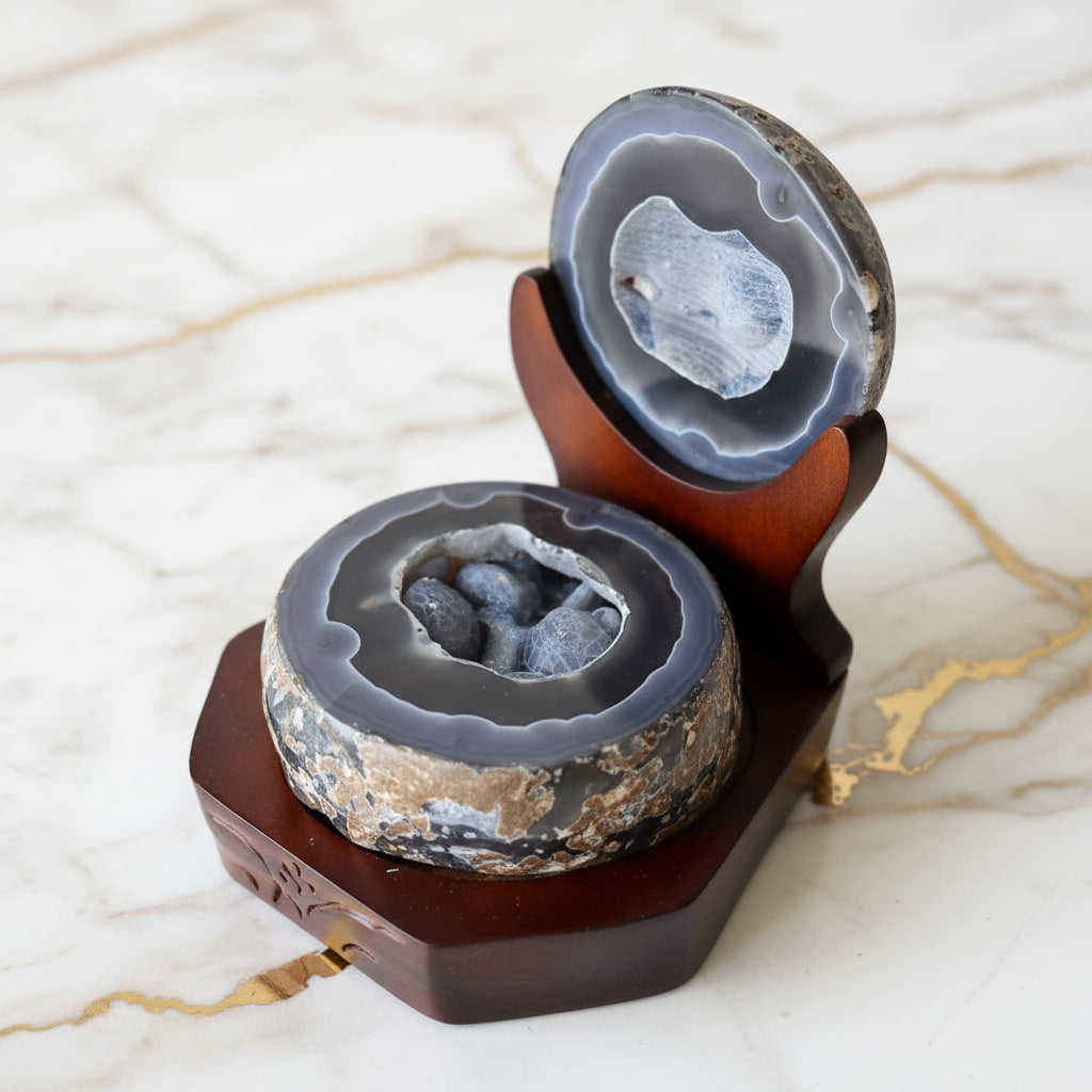 Achat Truhe auf dekorativer Basis CrystalScents
