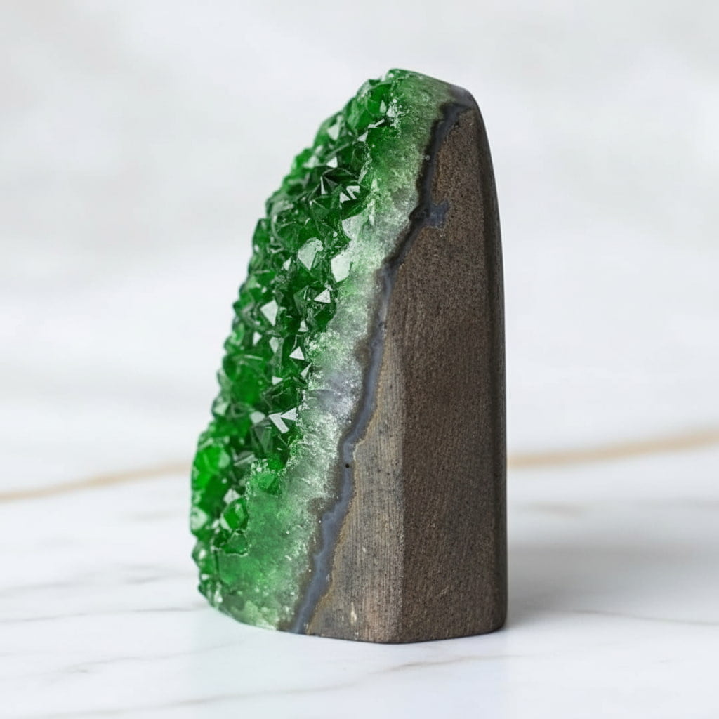 Amethystdruse Grün – Funkelndes Kristall-Wohnhighlight CrystalScents