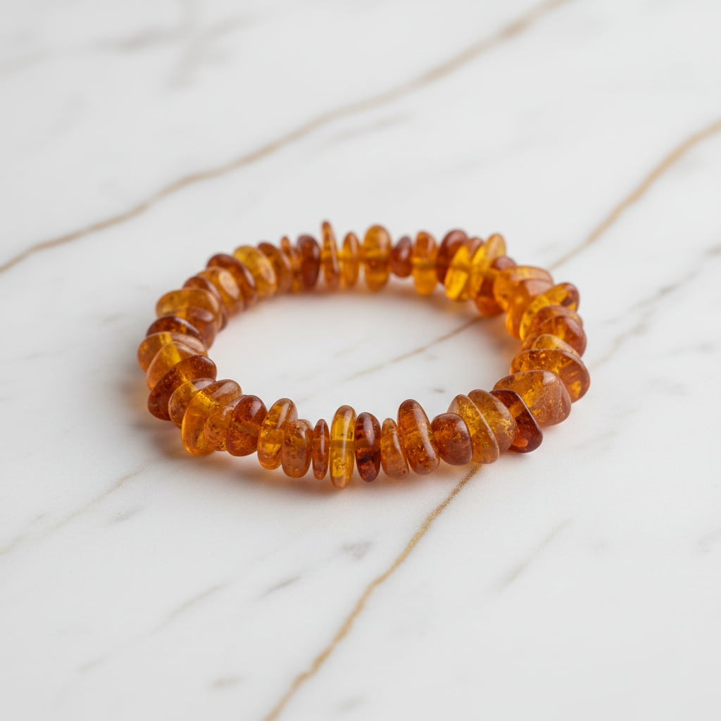 Bernstein Splitterarmband – Tatkraft & Wohlbefinden CrystalScents