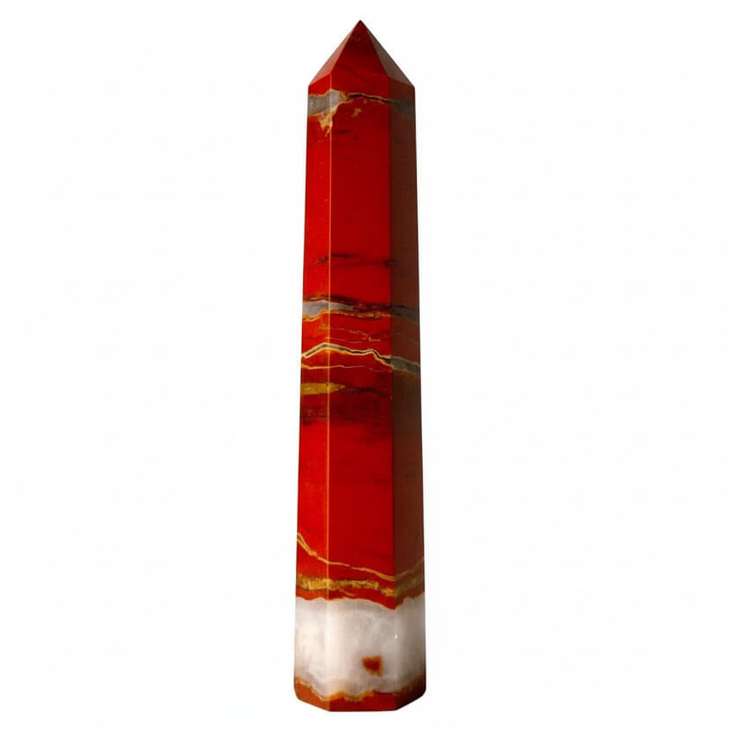 Roter Jaspis Obelisk – kraftvolle Erdenergie für Stabilität und Fokus CrystalScents