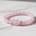 Rosenquarz Kugelarmband - Katze CrystalScents