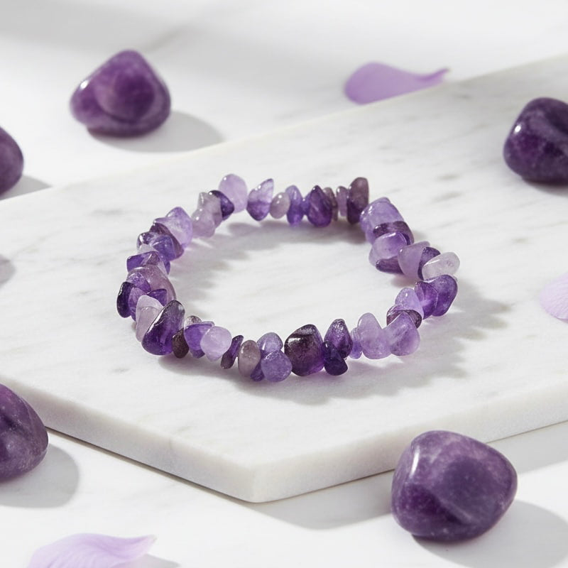 Amethyst Splitterarmband - Harmonie, Balance & Energie CrystalScents
