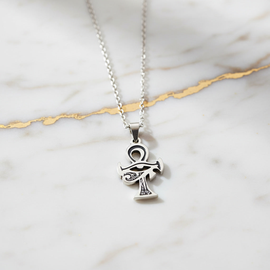 Halskette – Silberne Kette mit Anch-Anhänger CrystalScents