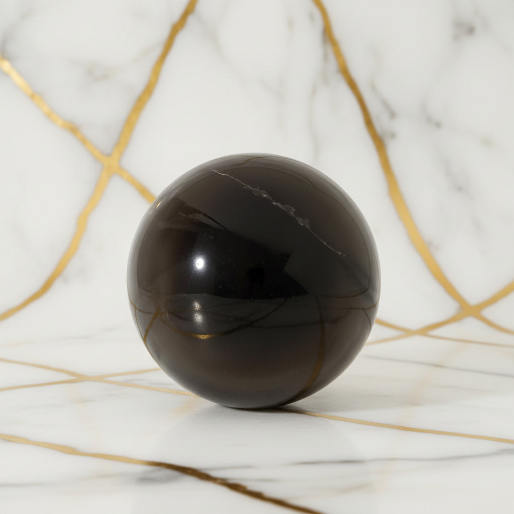Achat Kugel – Schwarz & Weiß vereint CrystalScents