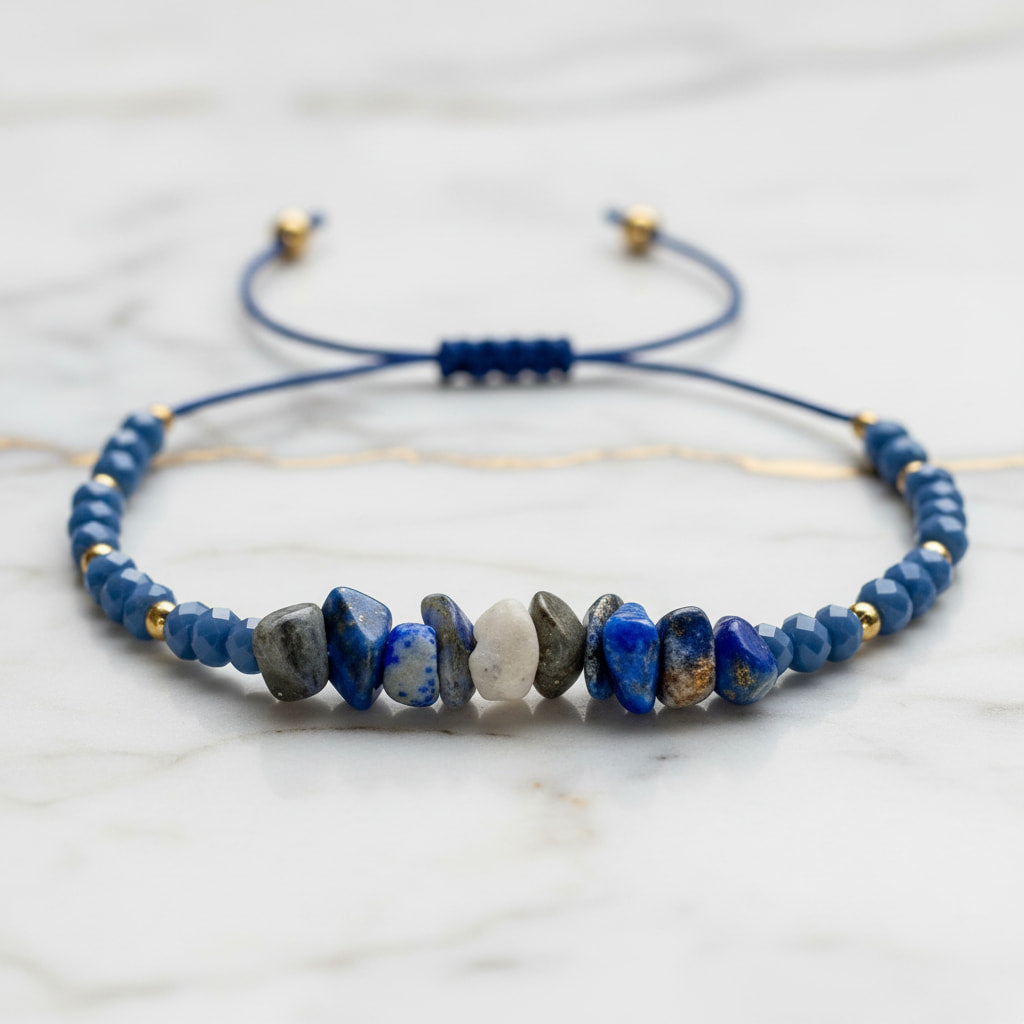 Lapislazuli Schutzarmband - Fokus & Intuition CrystalScents