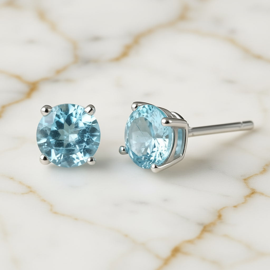 Topas Ohrringe – Feiner Glanz in kühlem Blau CrystalScents