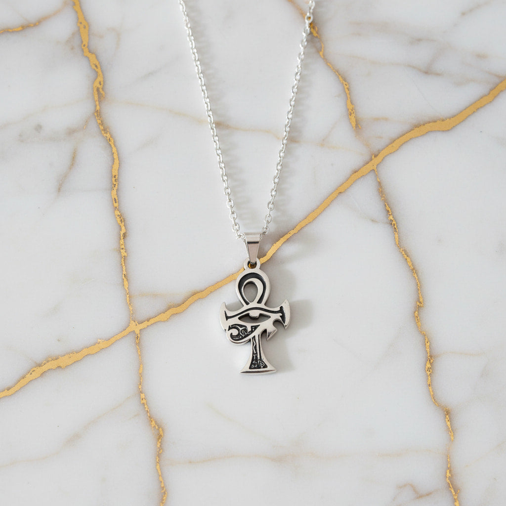Halskette – Silberne Kette mit Anch-Anhänger CrystalScents