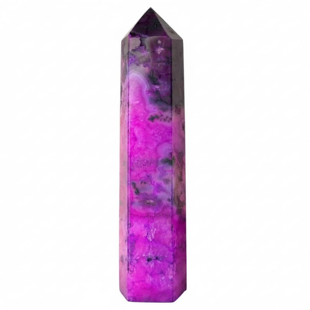 Achat Obelisk – Pinker Kristall voller Farbe & Lebendigkeit CrystalScents