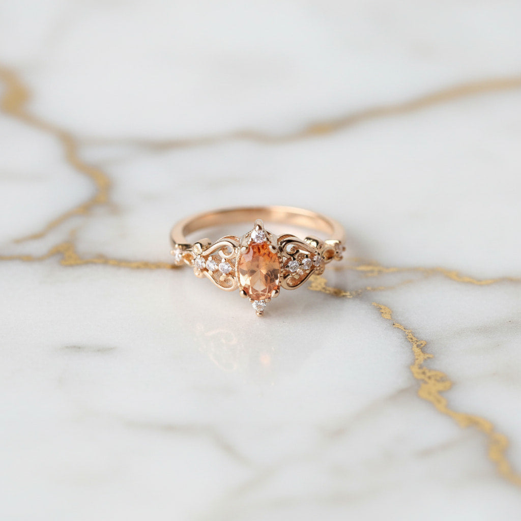 Ring mit orangem Stein – elegantes Schmuckstück für warme Akzente CrystalScents