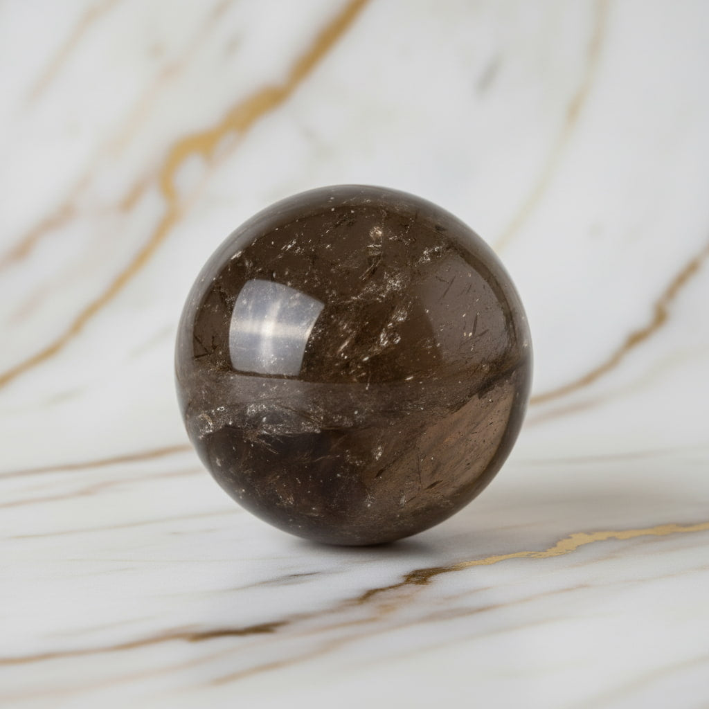 Rauchquarz Kugel – Meditation & Fokus CrystalScents