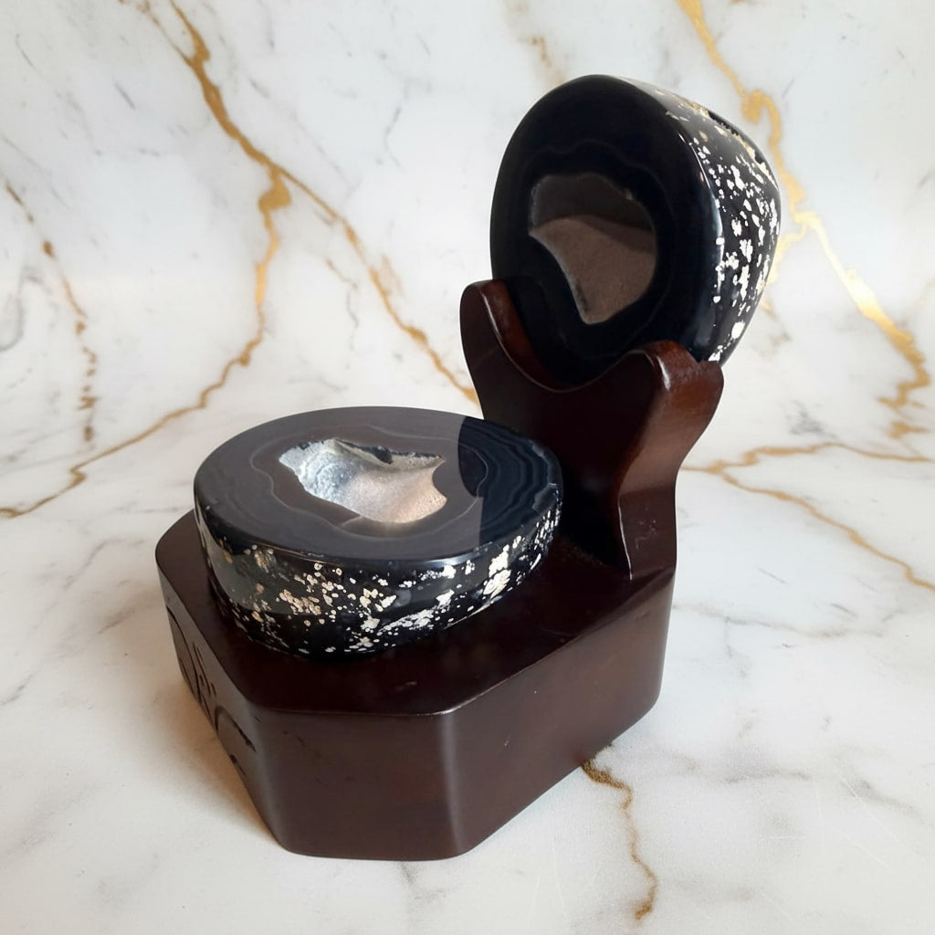 Achat Truhe - Schwarze Schönheit CrystalScents